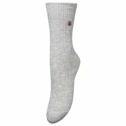 Hot Becksöndergaard Chaussettes Rose Wola Laine | Gris chiné clair