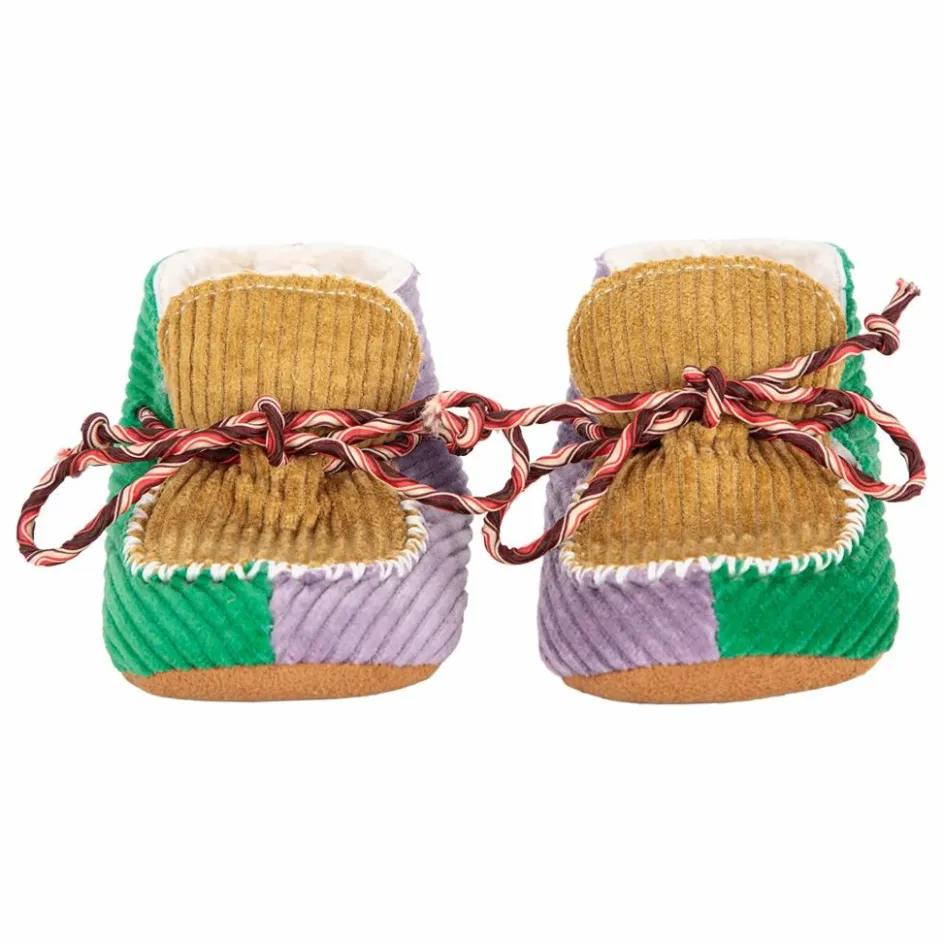 Sale Chaussons Colorblock Velours Côtelé | Chaussons