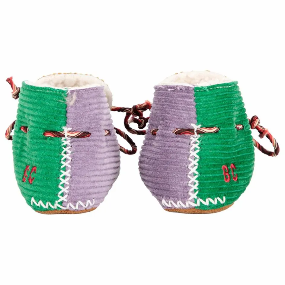 Sale Chaussons Colorblock Velours Côtelé | Chaussons