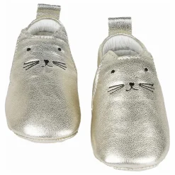 Clearance Emile et Ida Chaussons Cuir Chachou | Doré