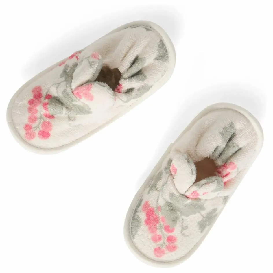 garbo&friends Chaussons en éponge Grapes Pink|Enfant Chaussons|Chaussons