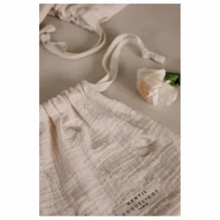 Sale Gentil Coquelicot Chaussons en tricot et pochon brodé | Gris perle