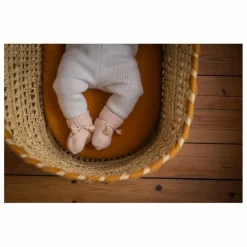 Gentil Coquelicot Chaussons*Chaussons en tricot et pochon brodé |