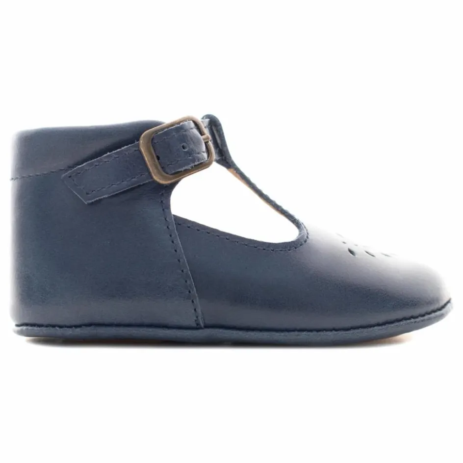 Sale Poppée Chaussons T-Bar Minimilton | Bleu marine