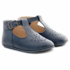 Sale Poppée Chaussons T-Bar Minimilton | Bleu marine