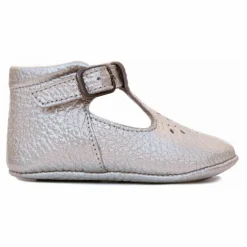 New Poppée Chaussons T-Bar Minimilton | Argenté