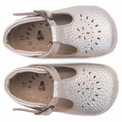 New Poppée Chaussons T-Bar Minimilton | Argenté