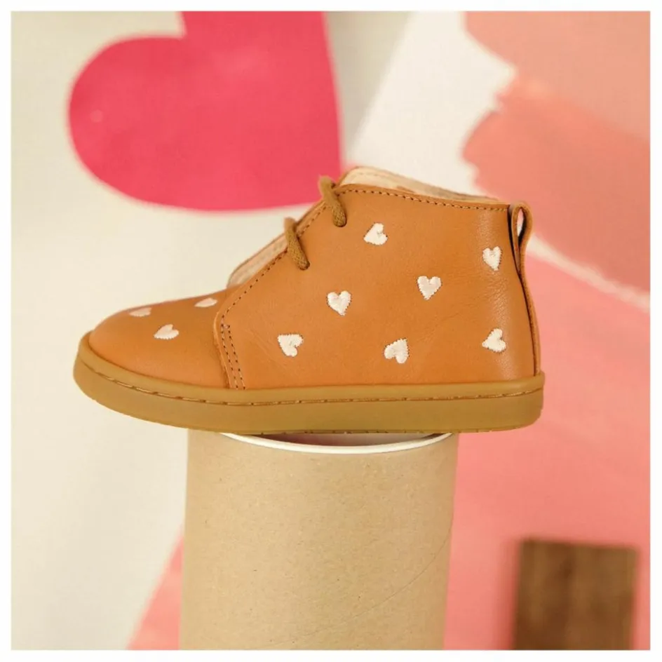 Clearance Lazare Chaussures Premiers Pas Coeurs Raoul | Camel