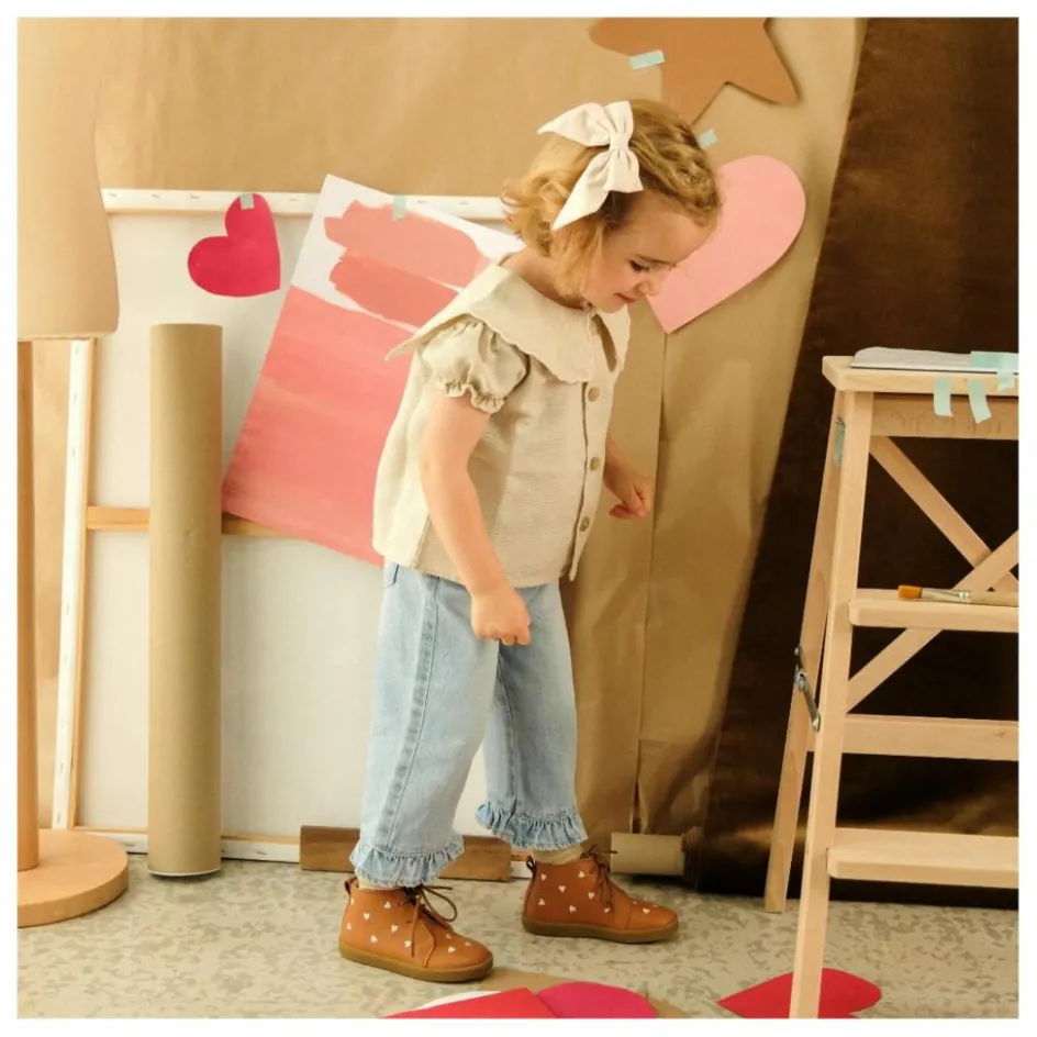 Clearance Lazare Chaussures Premiers Pas Coeurs Raoul | Camel