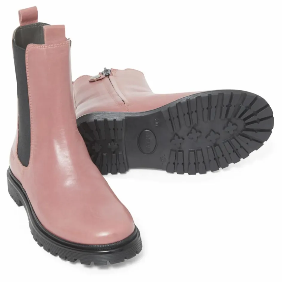 Outlet Angulus Chelsea Boots Montantes Semelles Funky | Rose