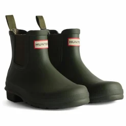 Outlet Hunter Chelsea Boots Original Tartan Caoutchouc | Vert olive