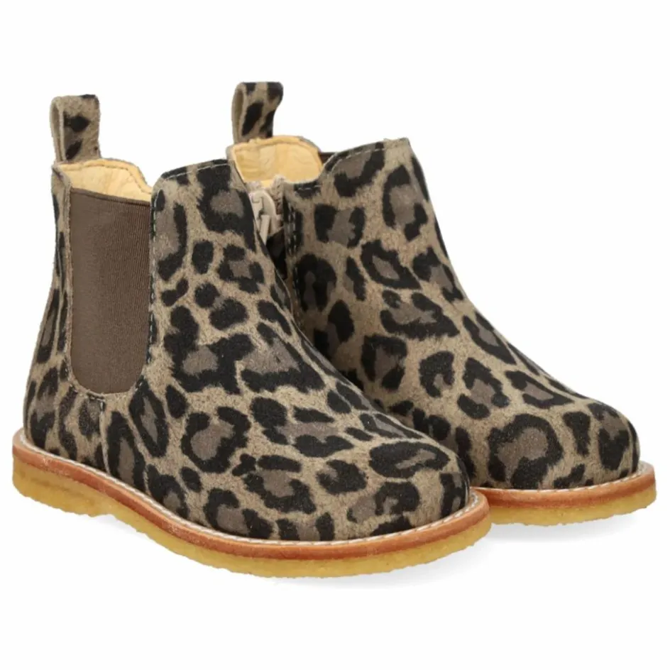 Enfant Angulus Boots, Bottes|Boots, Bottes*Chelsea Boots Zip Léopard |