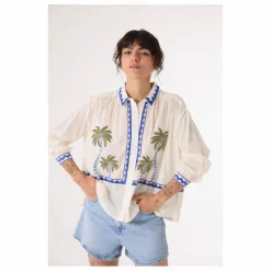 Sacrécoeur Chemise Ali Jungle Brodée ||Femme Blouses, Chemises