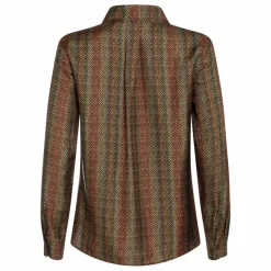 Momoni Chemise Arles Imprimée Soie | Marron