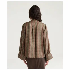 Momoni Chemise Arles Imprimée Soie | Marron