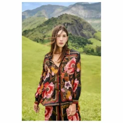 New Chemise Chenille Flowers | Femme Blouses, Chemises