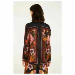 New Chemise Chenille Flowers | Femme Blouses, Chemises