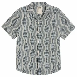 Online OAS Chemise Como Cuba Waffle | Bleu