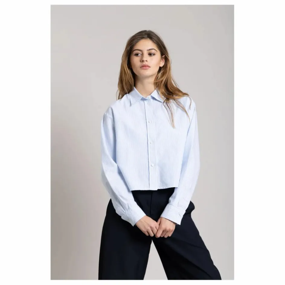 Sale Chemise Courte Chili Rayée | Femme Blouses, Chemises
