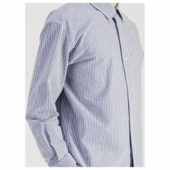 New Parages Chemise Daily Rayée Popeline de Coton | Bleu