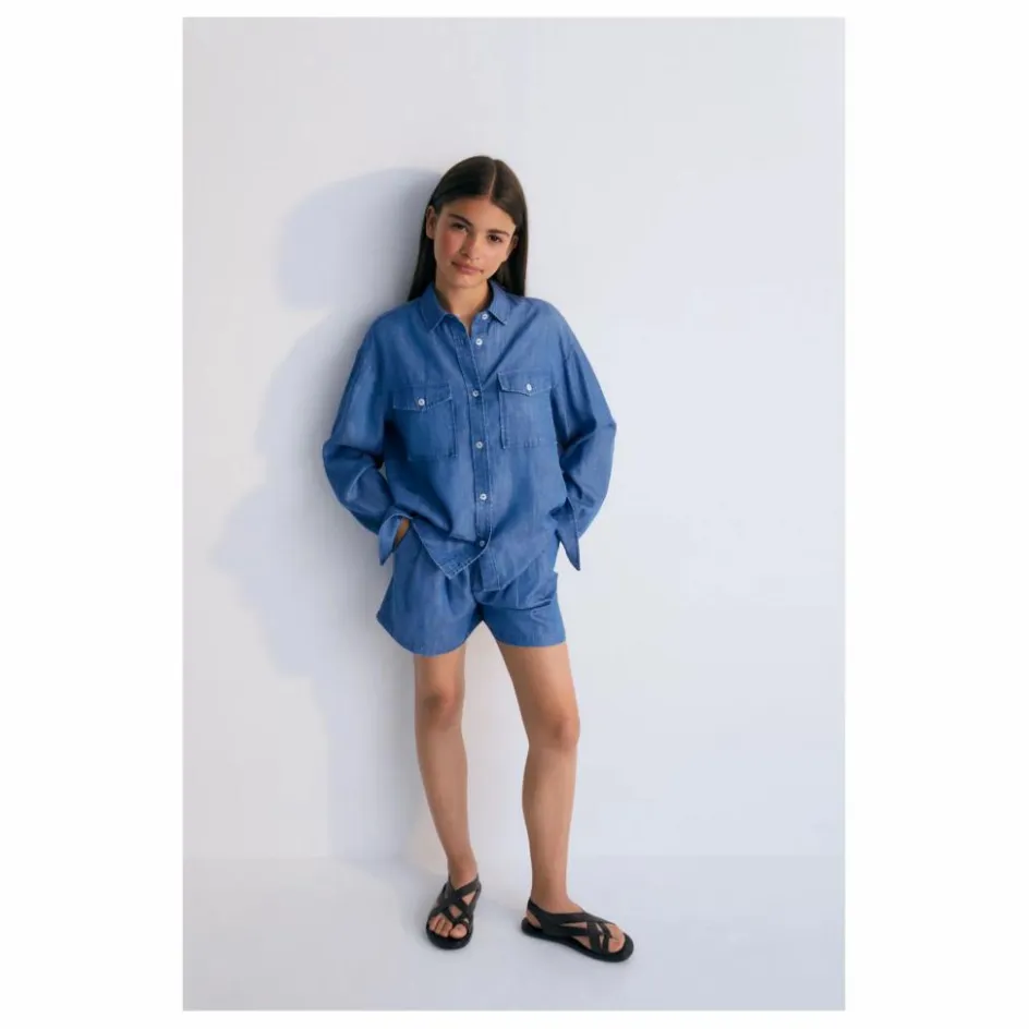 Chemise Denim Ophelia Tencel | Enfant Blouses, T-Shirts|Blouses, T-Shirts