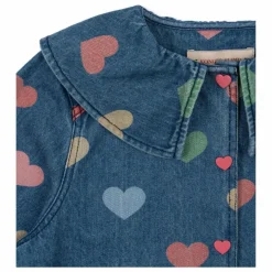 Sale Konges Sløjd Chemise en Jean Magot Cœurs Coton Bio | Bleu
