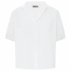 Sale SMALLABLE BASICS Chemise Femme à Manches Courtes en Popeline Organique | Blanc cassé
