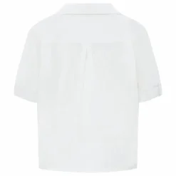 Sale SMALLABLE BASICS Chemise Femme à Manches Courtes en Popeline Organique | Blanc cassé