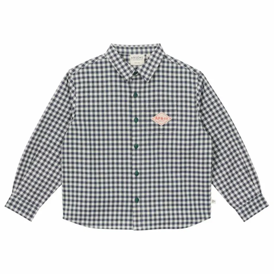 Sale Arsène et Les Pipelettes Chemise Gaetan Coton Bio | Vert