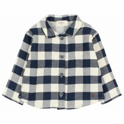 Hot Búho Chemise Gingham Carreaux Bébé | Bleu marine