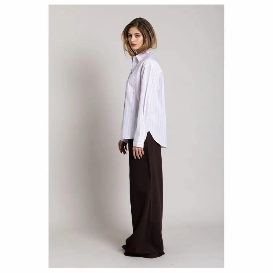 Chemise Kanel Rayée | Lilas Femme Blouses, Chemises