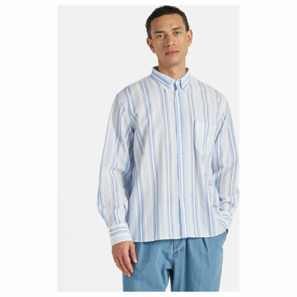 Homme Universal Works T-Shirts, Chemises*Chemise Lazy Day Rayures |