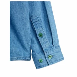 Enfant Mini Rodini T-Shirts, Chemises|Blouses, T-Shirts*Chemise Notes Denim Coton Bio |
