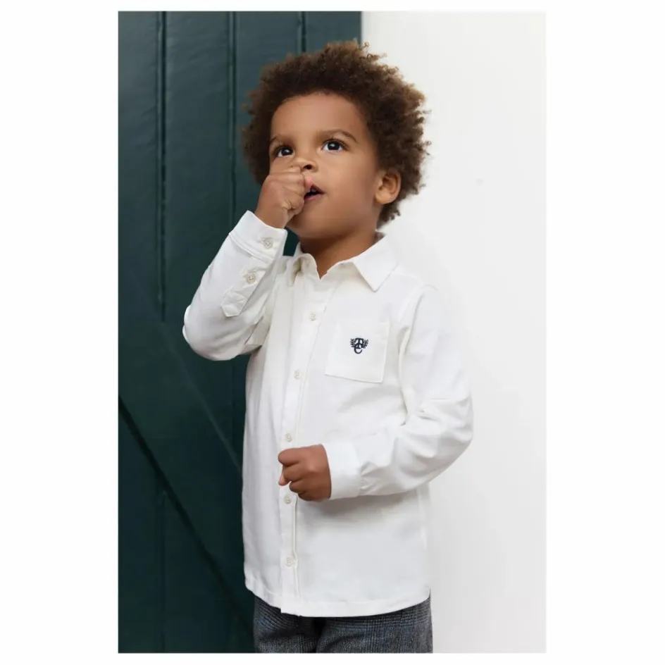 Sale Tartine et Chocolat Chemise Poche Brodée | Nacre