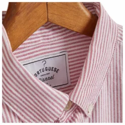 Hot Portuguese Flannel Chemise Rayée Oxford Belavista | Rouge