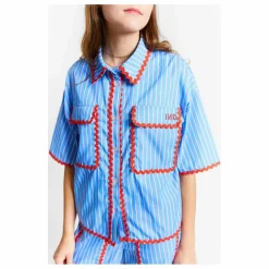 Discount Indee Chemise Rayures Bords Contrastés Suraya | Bleu