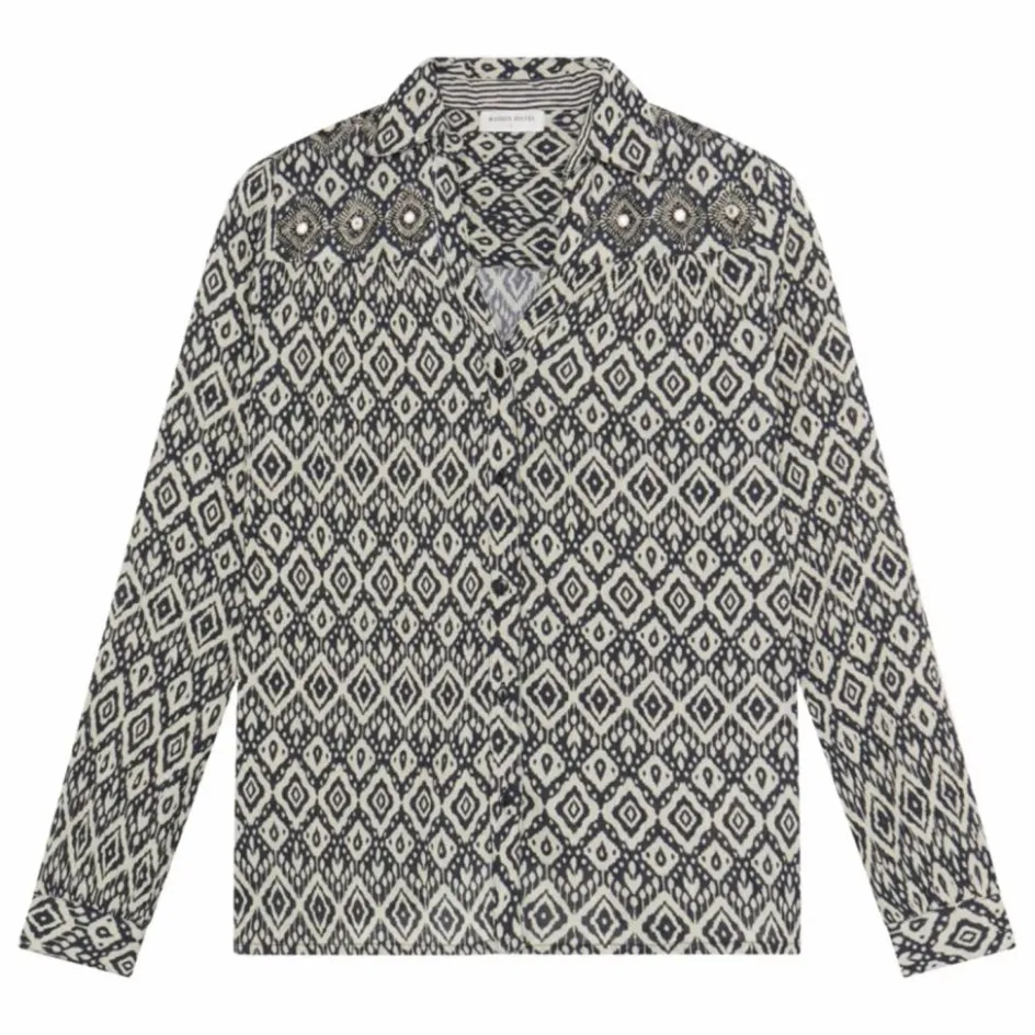 Femme Maison Hotel Blouses, Chemises*Chemise Ruby Tuesday Ikat Amrit Crêpe de Coton |
