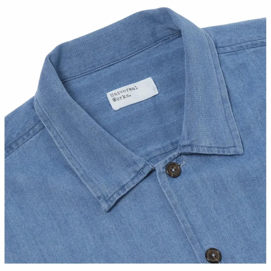 Universal Works Chemise Utility Herringbone ||Homme T-Shirts, Chemises