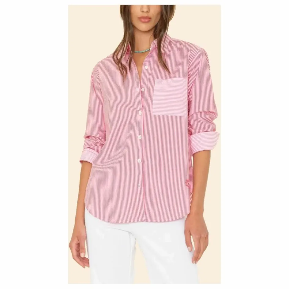 Online Xirena Chemise Violette Rayée x Léa Meylan | Rose