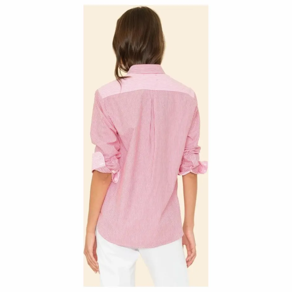Online Xirena Chemise Violette Rayée x Léa Meylan | Rose