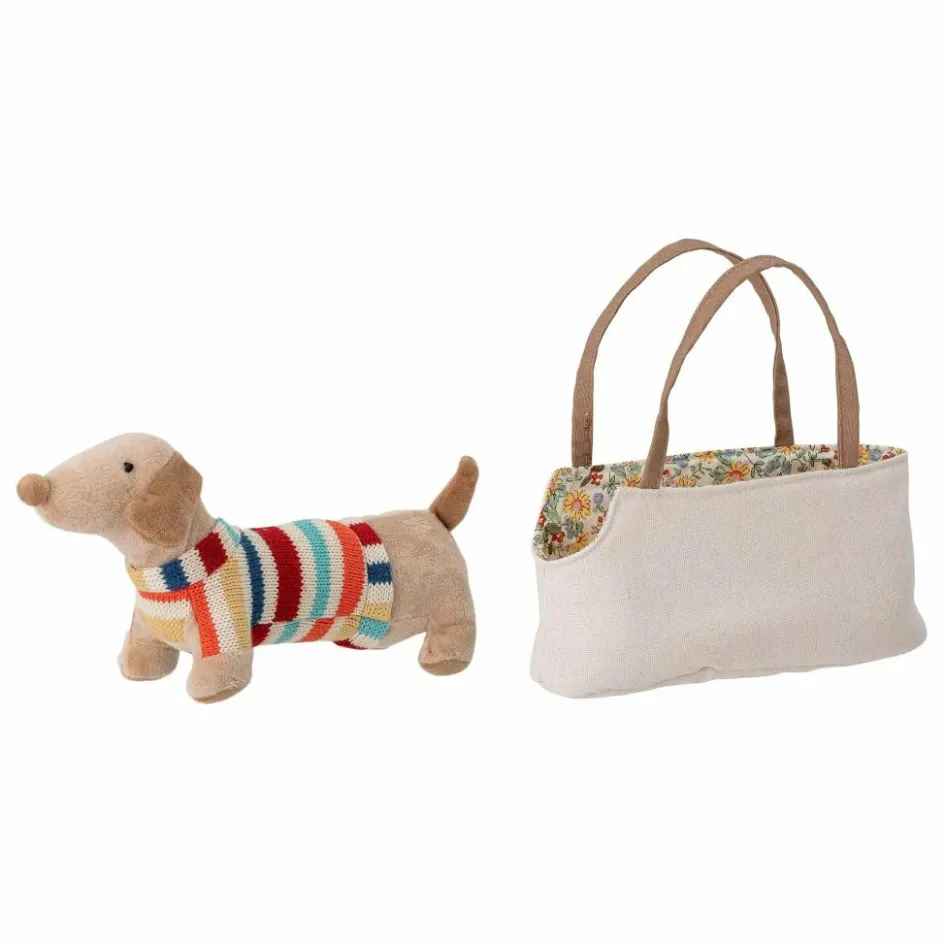 Outlet Chien Hilena et son panier Doudous, Peluches|Doudous Et Peluches