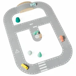 Janod Circuit de voitures en feutrine Multicolore