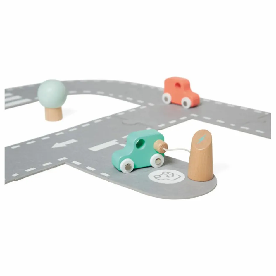Janod Circuit de voitures en feutrine Multicolore