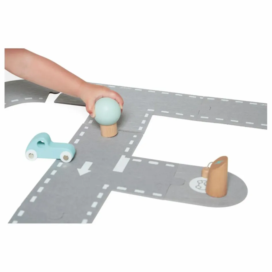 Janod Circuit de voitures en feutrine Multicolore