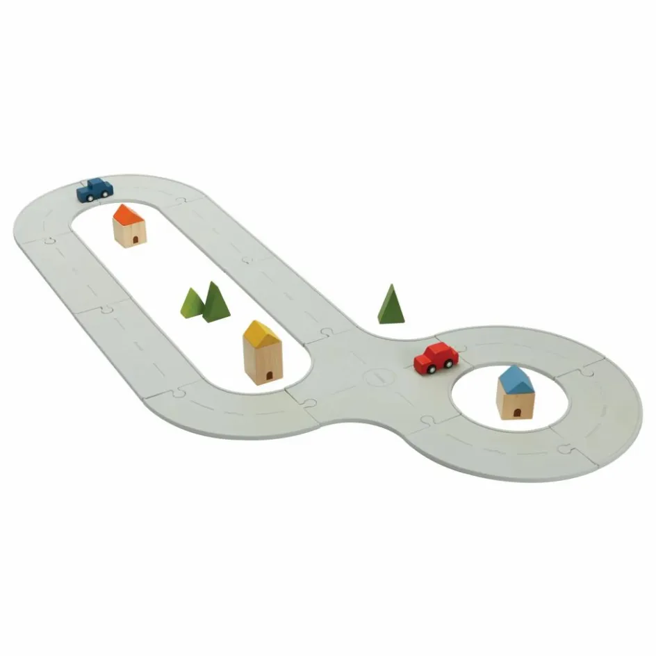 Plan Toys Garages, Circuits*Circuit en caoutchouc naturel et ses accessoires