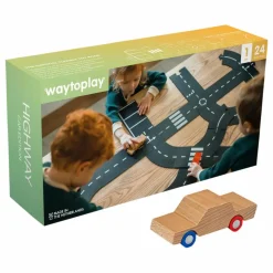 Waytoplay Circuit Highway avec 1 voiture - 24 pièces| Garages, Circuits