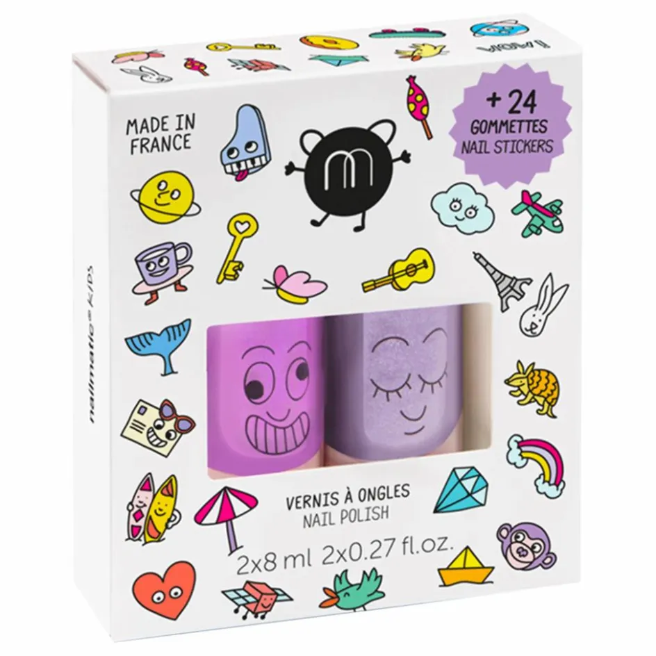 Nailmatic Kids Coffret 2 vernis kids Wow -Marshi et Piglou|Enfant Soins Du Corps|Coffrets
