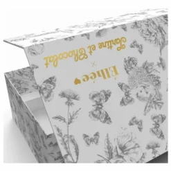 Elhée Coffret biberon en silicone médical et doudou lange Augustin le lapin Toile de Jouy - x Tartine et Chocolat || Biberons|Cadeau De Naissance