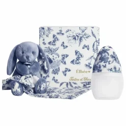 Outlet Coffret biberon en silicone médical et doudou lange Augustin le lapin Toile de Jouy - x Tartine et Chocolat | Biberons|Cadeau De Naissance