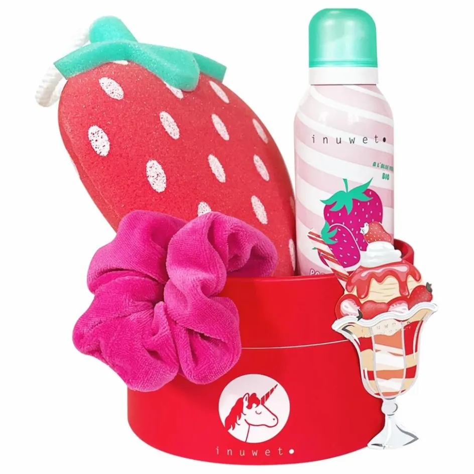 Discount Inuwet Coffret bombes de bain Fun bath box Fraise Rose